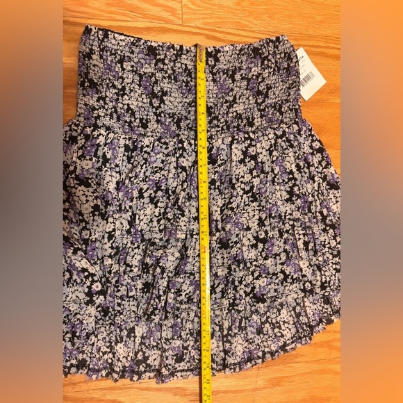 NEW! FREE PEOPLE Crinkle Pleat CONVERTIBLE ASYMETRICAL Smocked TOP SKIRT Size S - Picture 7 of 7